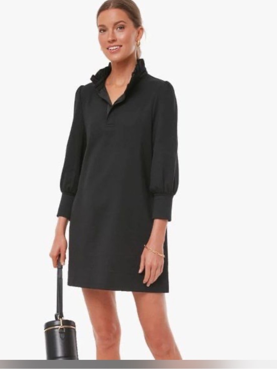 Pomander Place Dresses & Skirts - Tuckernuck Pomander Place Black Ruffle-Neck Charlotte Mini Dress
